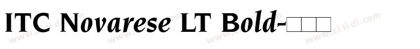 ITC Novarese LT Bold字体转换